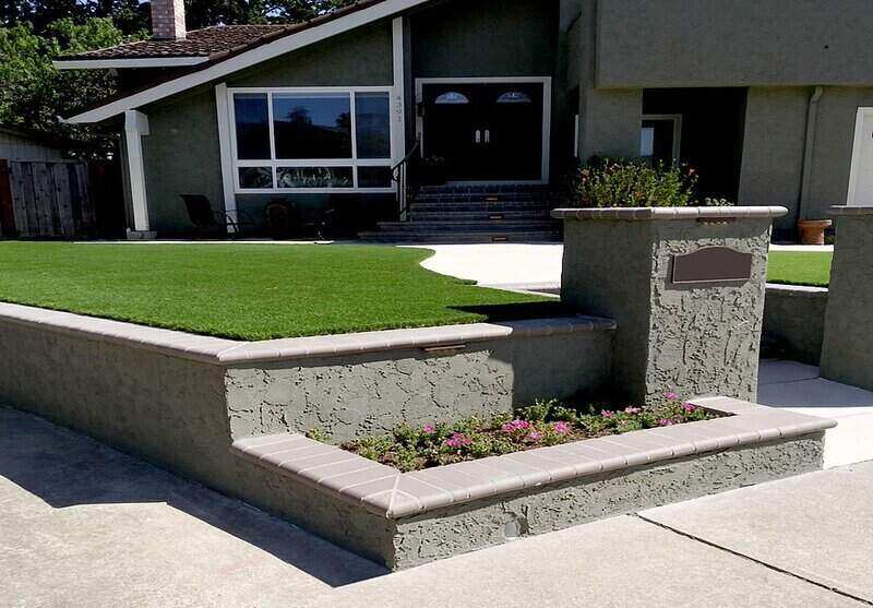 Our new concrete retaining wall in Concord, CA