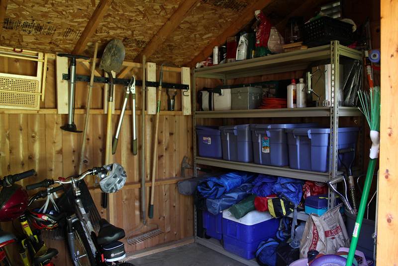 Tools in a shed
