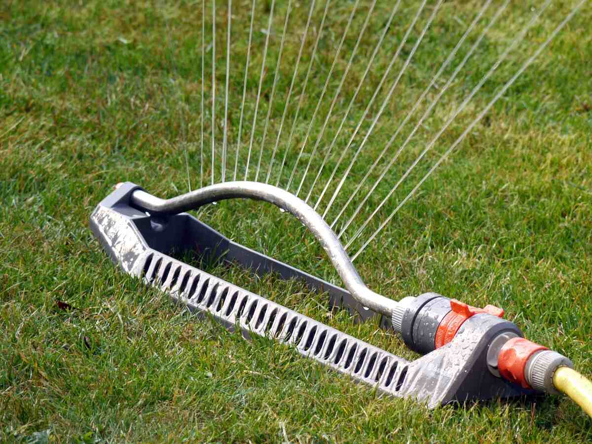 A picture of a lawn sprinkler irrigation system